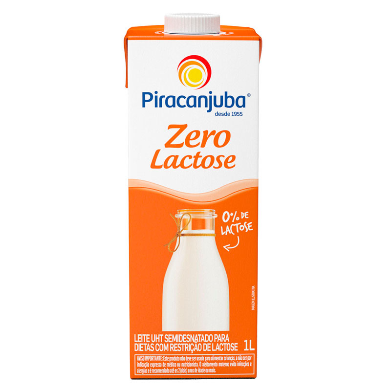Leite Líquido Zero Lactose Semidesnatado - Piracanjuba