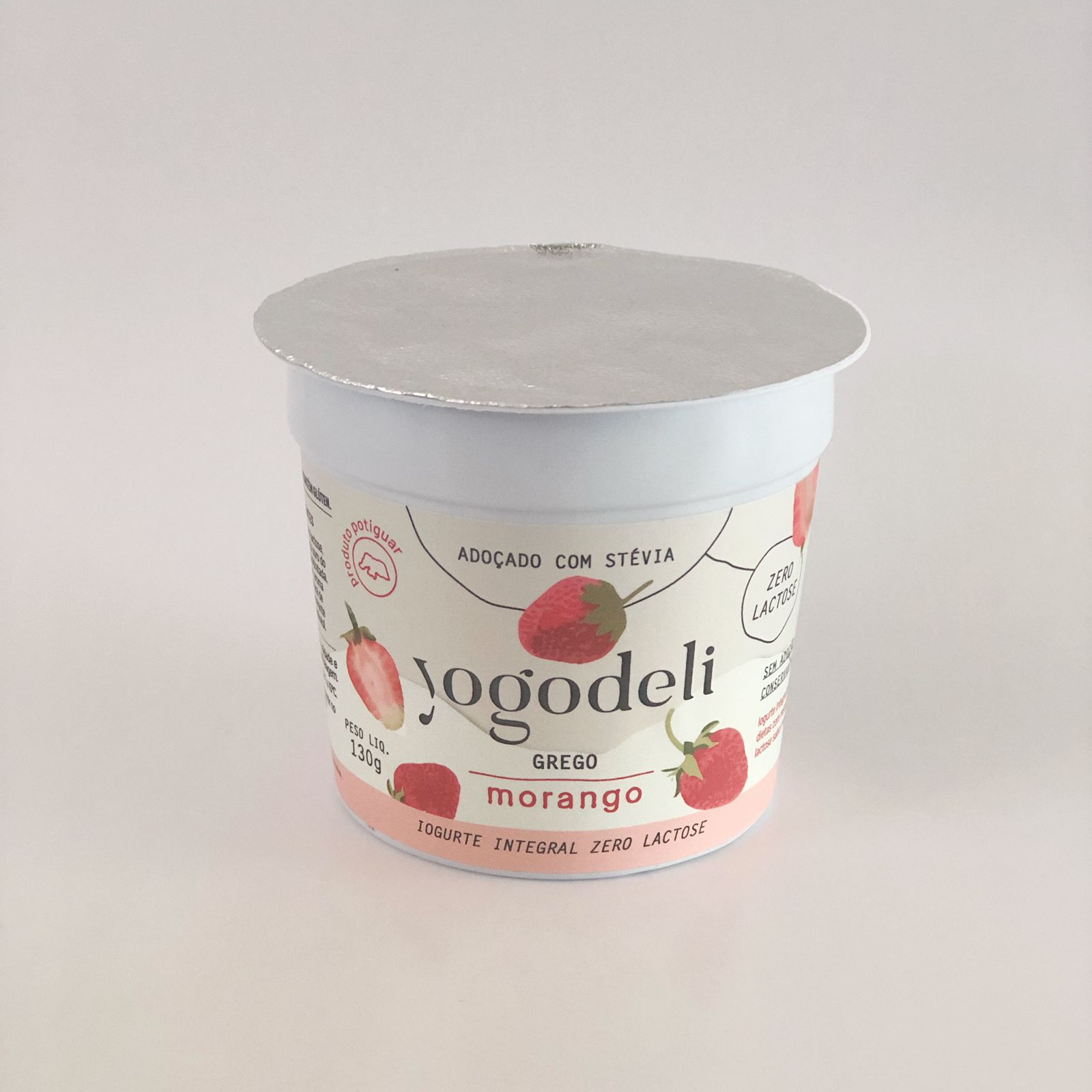 iogurte grego zero lactose morango - yogodeli